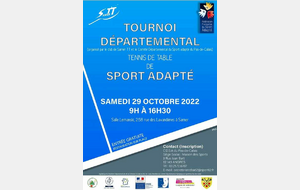 Tournoi départemental du Sport adapté le 29 octobre 2022