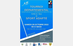 2ème édition du tournoi de sport adapté le samedi 28 octobre 2023