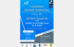 Tournoi de sport adapté 2024